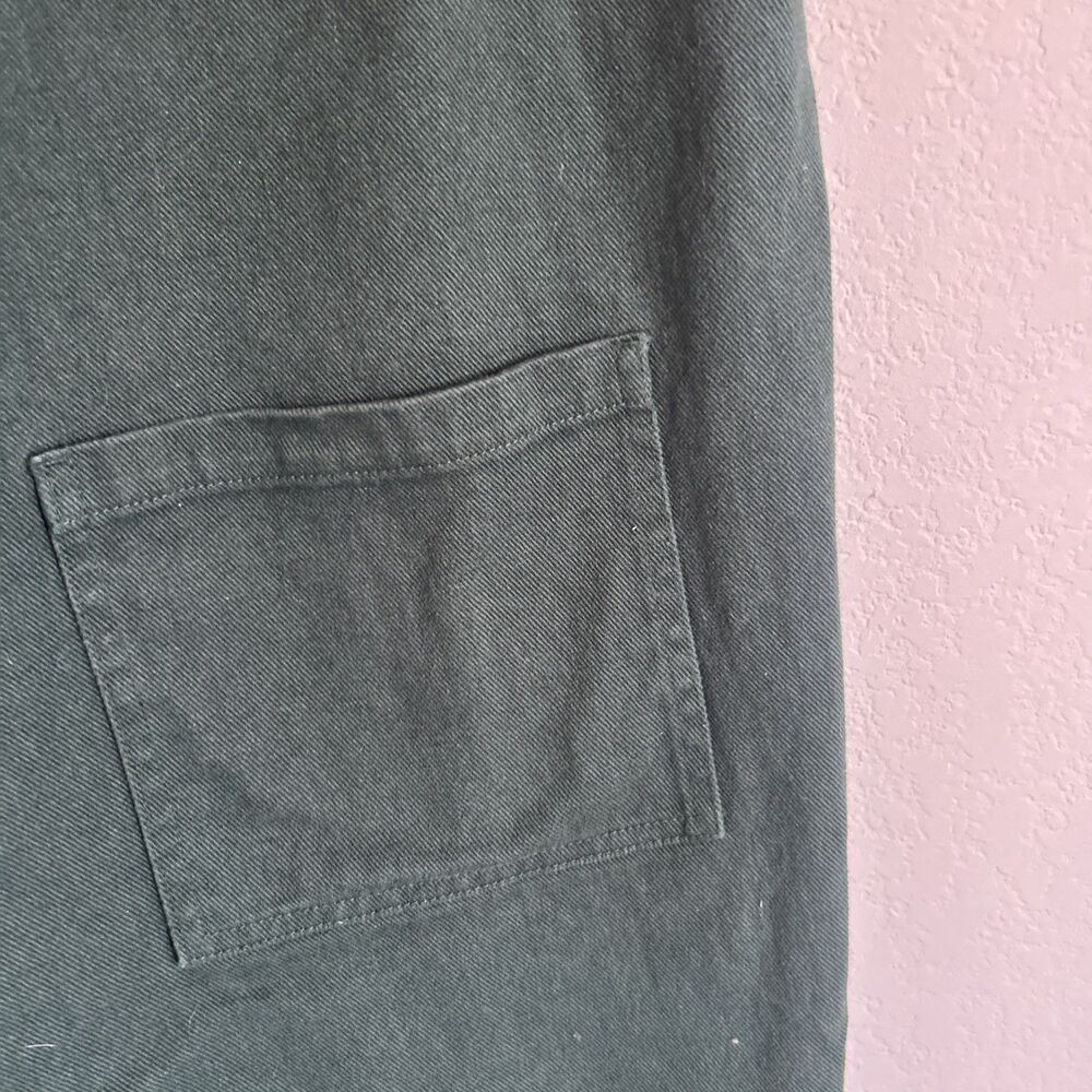 Lucy & Yak Jumpsuit Forest Green Denim One-Piece Dungaree Overalls Sz L 32 - Picture 4 of 12